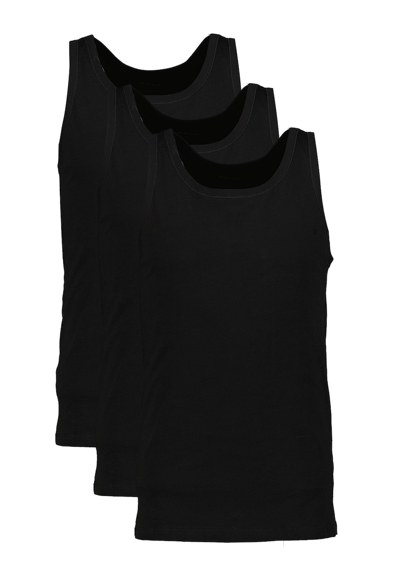 Oferte la Set de topuri din bumbac - 3 piese - Negru