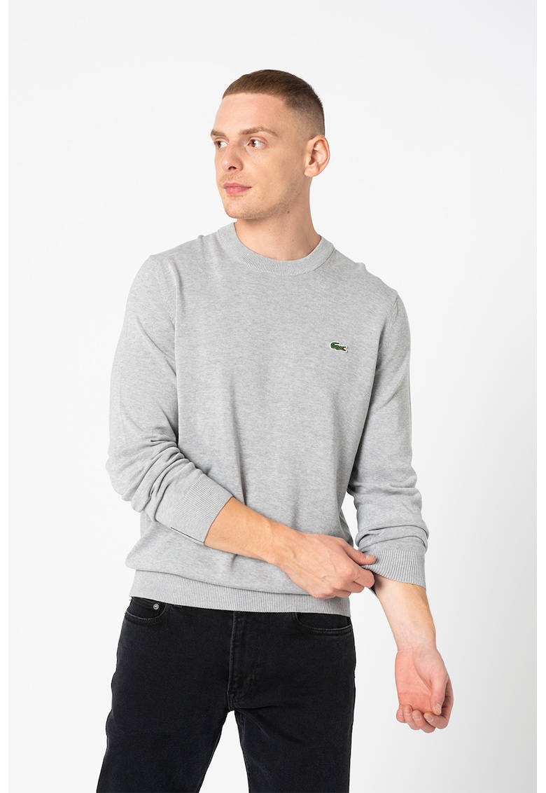 Oferte la Pulover regular fit de bumbac organic - Gri deschis melange