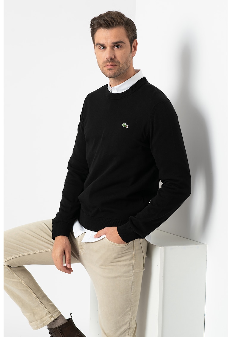 Oferte la Pulover regular fit de bumbac organic - Negru