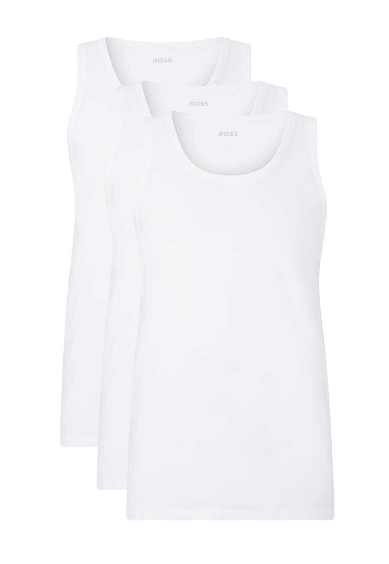 Oferte la Set de topuri din bumbac - 3 piese - Alb