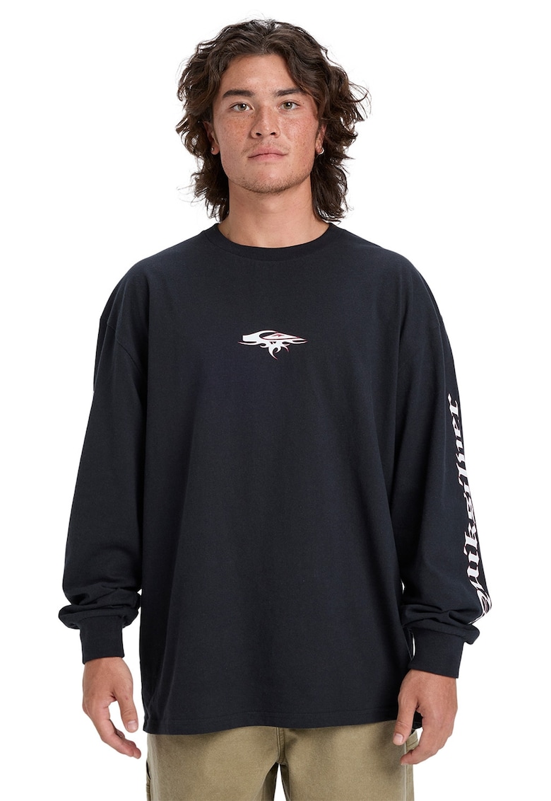 Oferte la Bluza lejera cu decolteu la baza gatului Mercury - Alb/Negru