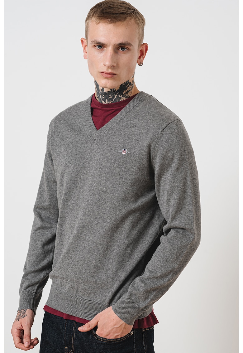 Oferte la Pulover cu decolteu in V Classic - Gri