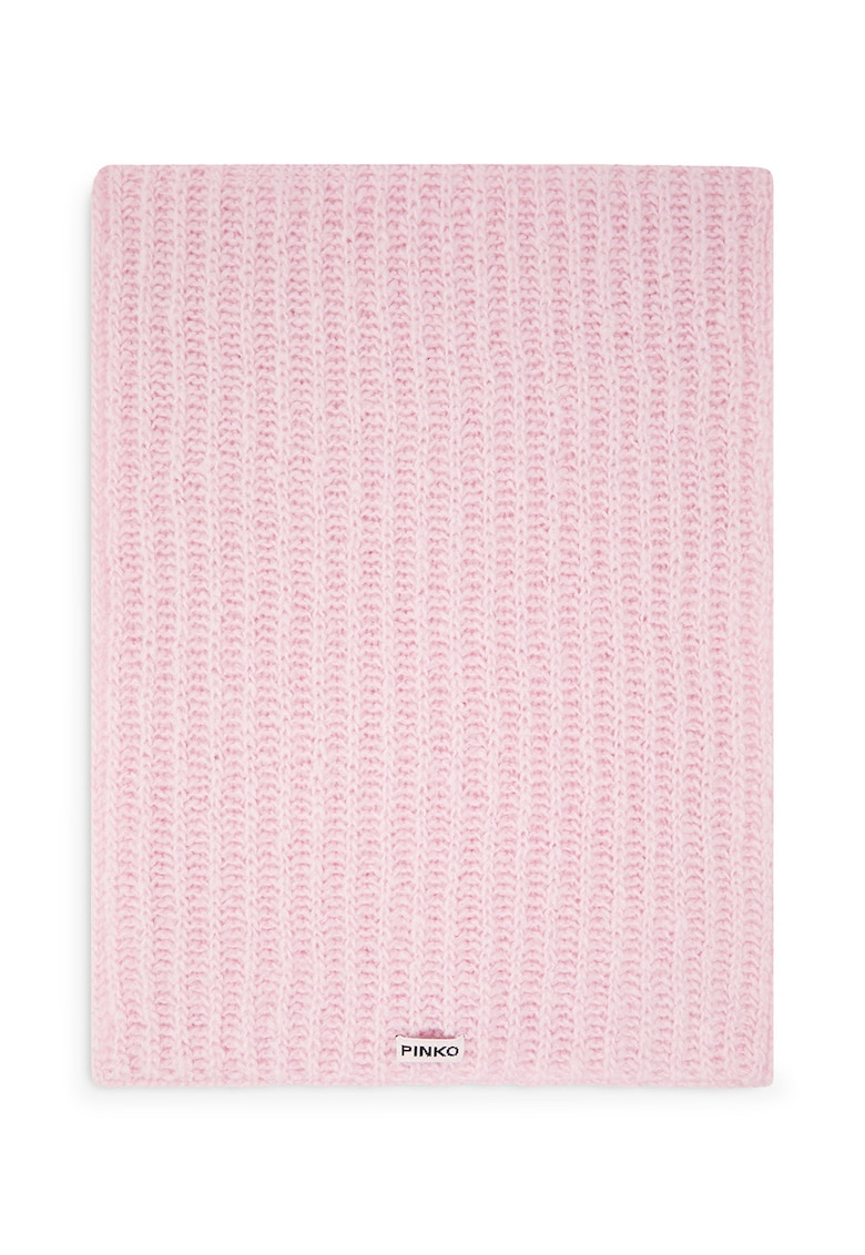 Oferte la Fular din amestec de lana cu logo - Roz pastel