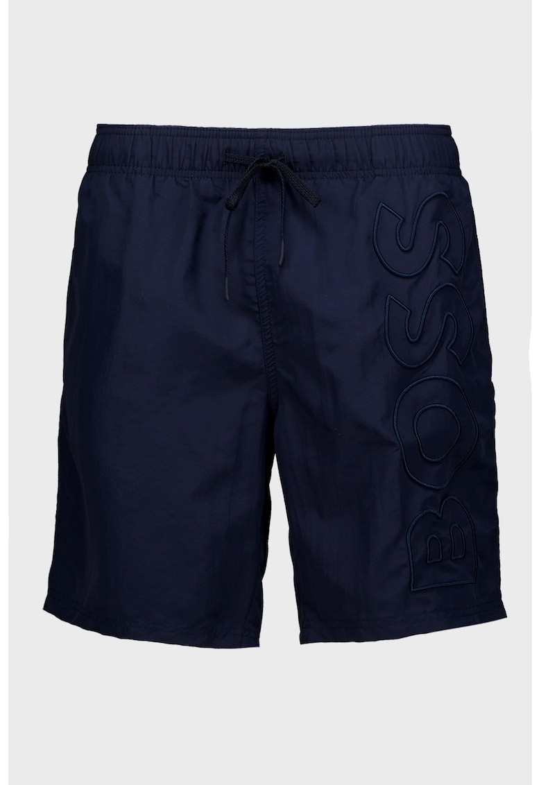 Oferte la Pantaloni scurti de baie cu broderie logo Whale - Bleumarin