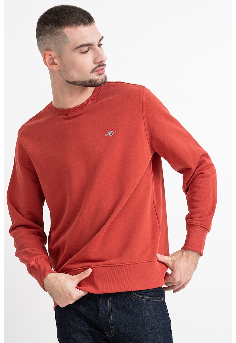 Oferte la Bluza de trening cu decolteu la baza gatului Shield - Caramiziu