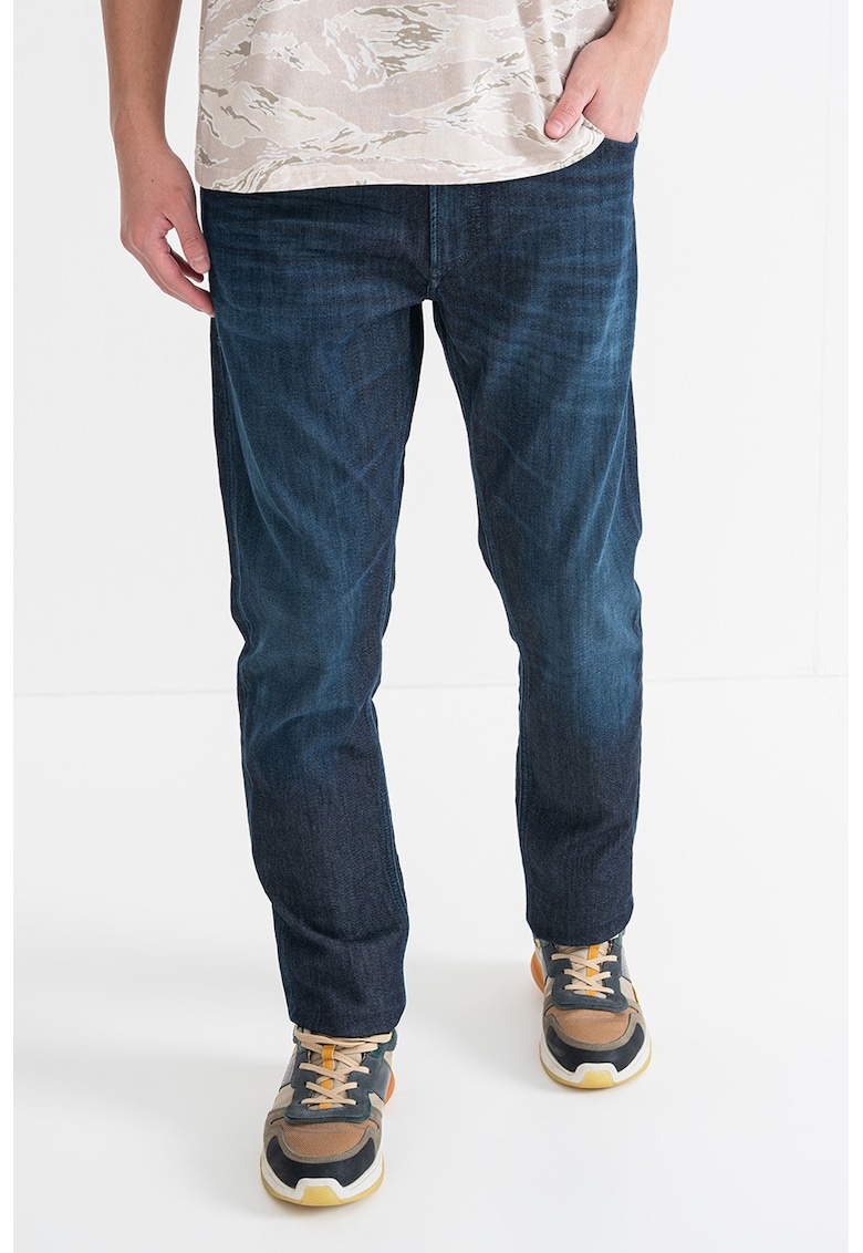 Oferte la Blugi relaxed fit cu talie medie - Albastru inchis