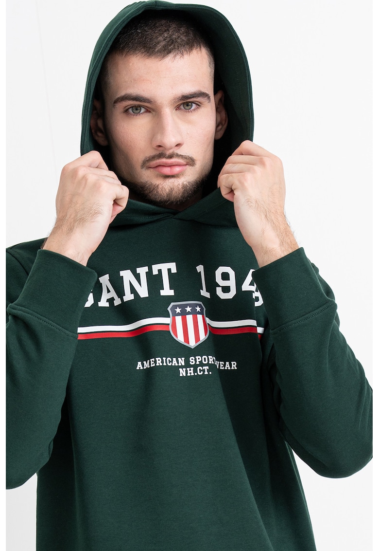 Oferte la Hanorac cu imprimeu logo - Alb/Verde inchis