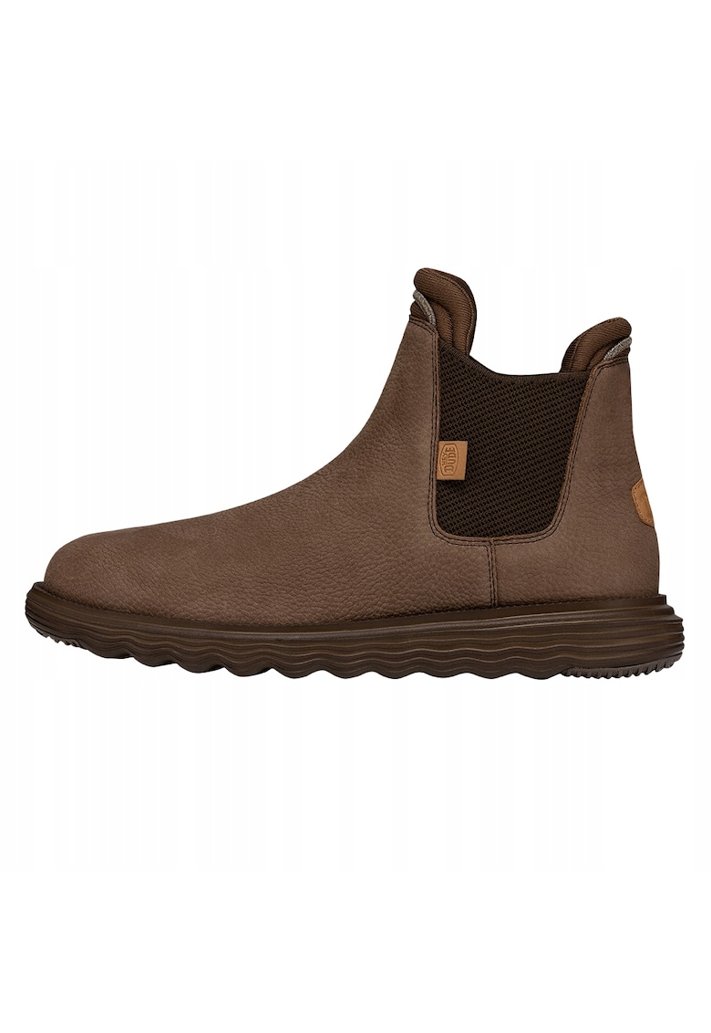 Oferte la Cizme Chelsea Barbati Iarna Piele -  Branson Craft Leather - Maro