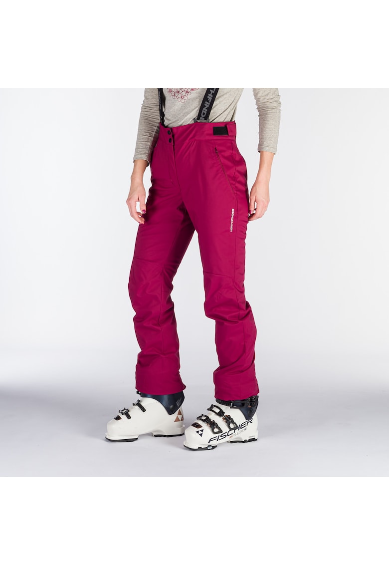Oferte la Pantaloni de schi 10K/10K cu bretele dama Maxine - Rosu
