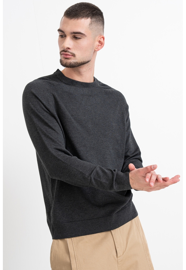 Oferte la Pulover cu maneci raglan - Gri inchis melange