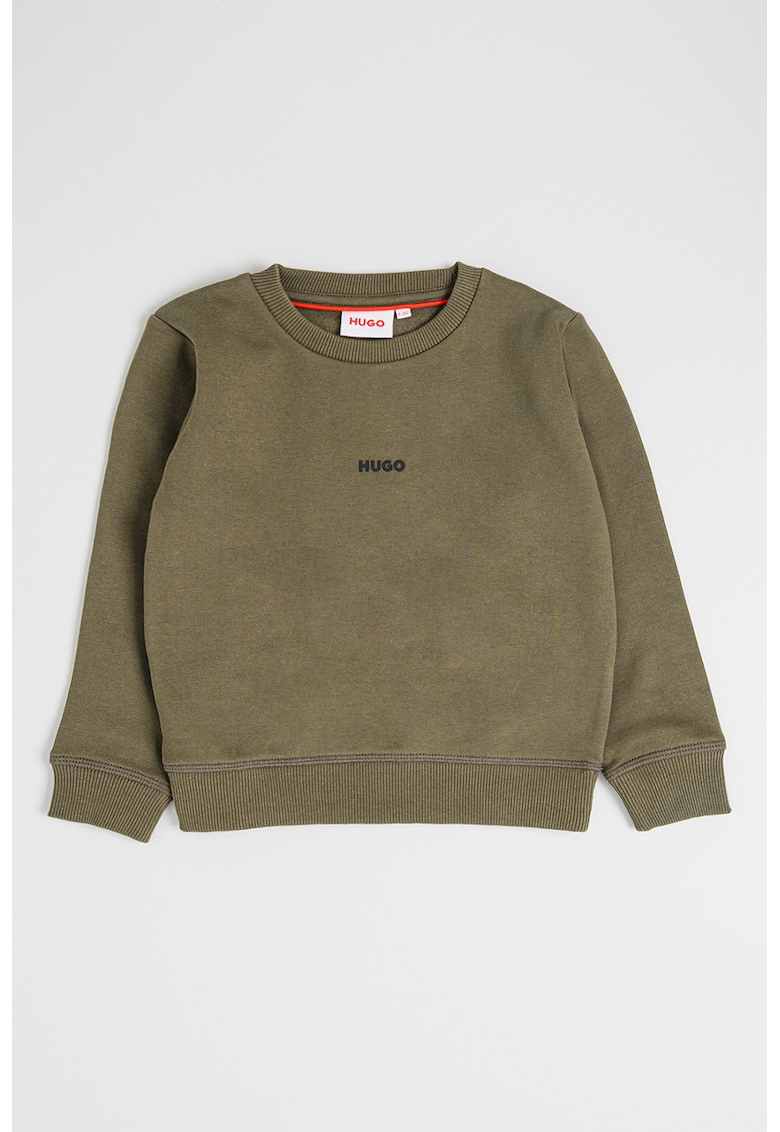 Oferte la Bluza de trening cu decolteu la baza gatului - Verde inchis