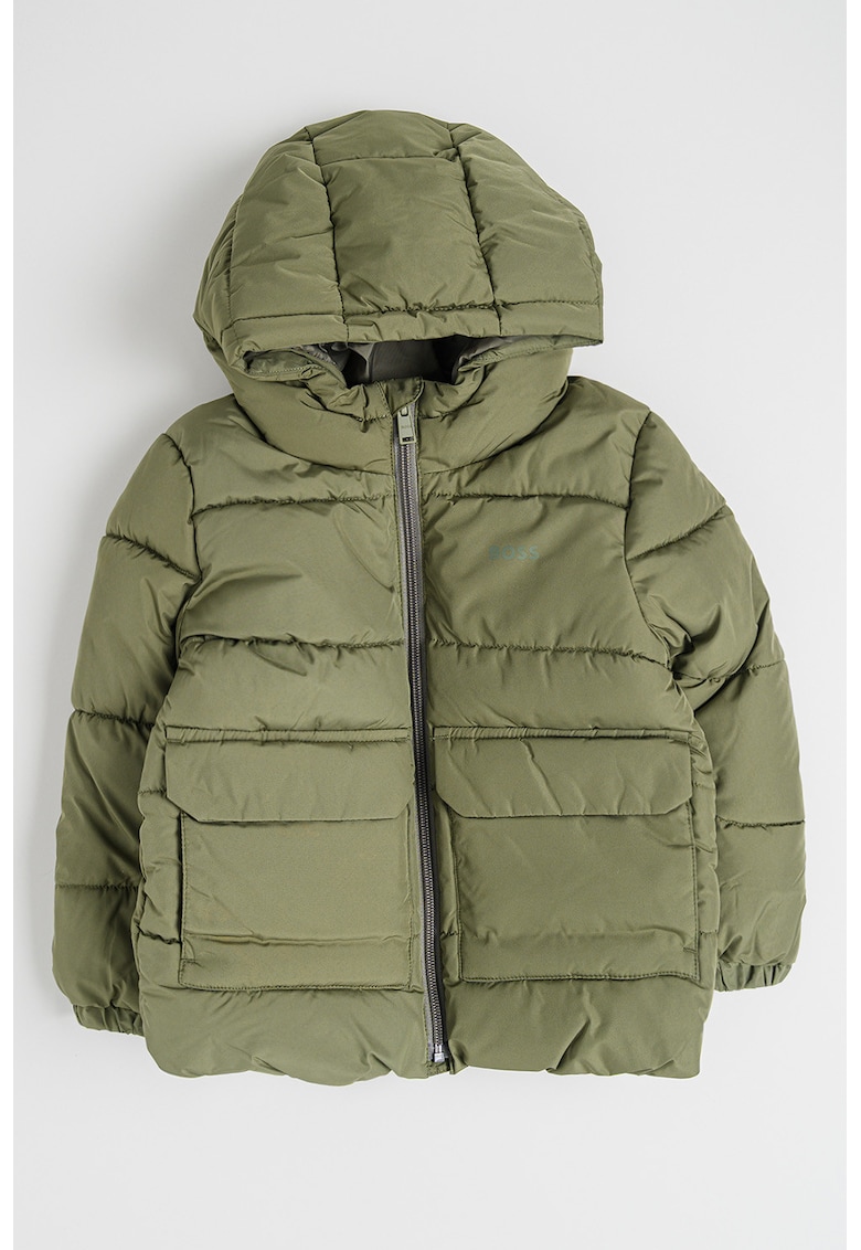 Oferte la Geaca matlasata cu gluga - Verde masliniu