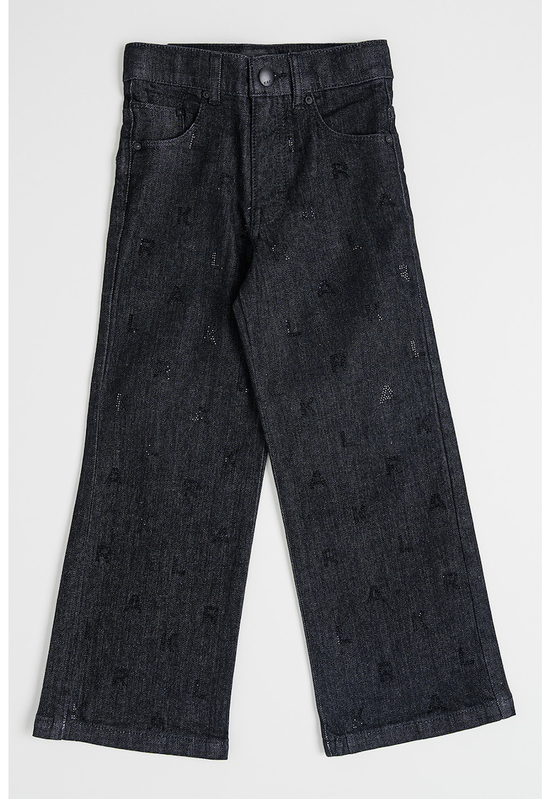 Oferte la Blugi cu talie inalta si croiala ampla - Negru stins
