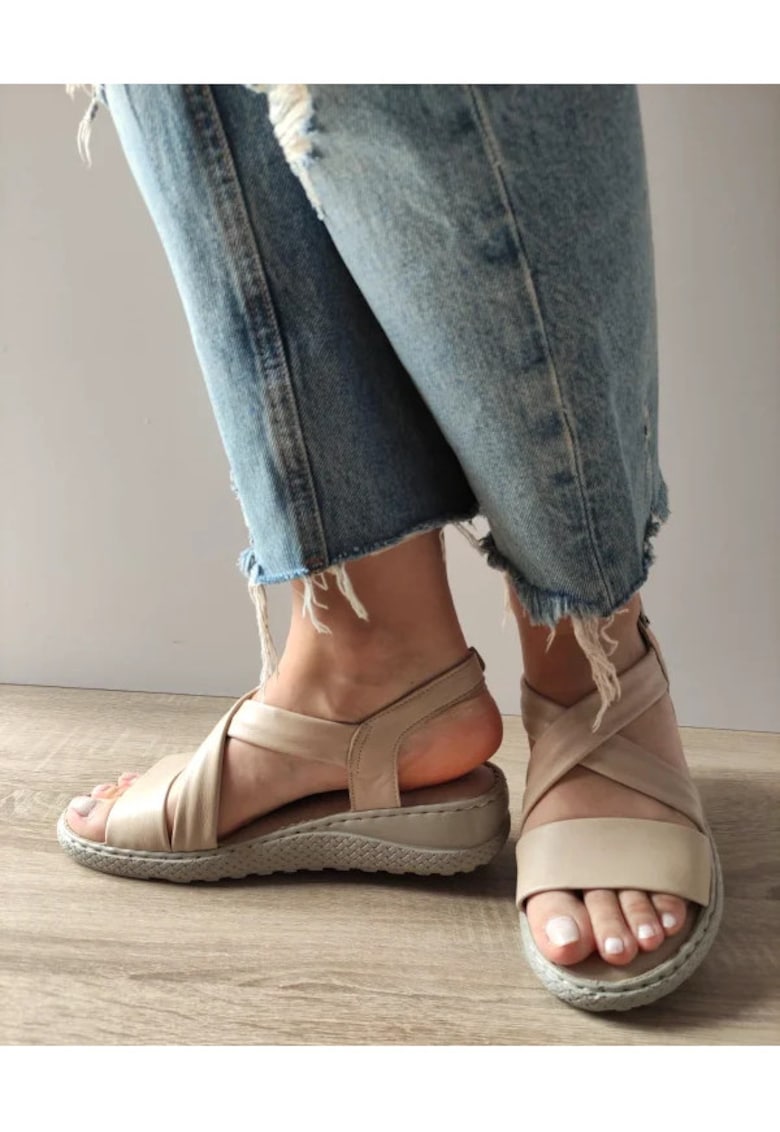 Oferte la Sandale Casual Dama  28-555 Bej - Bej - Bej