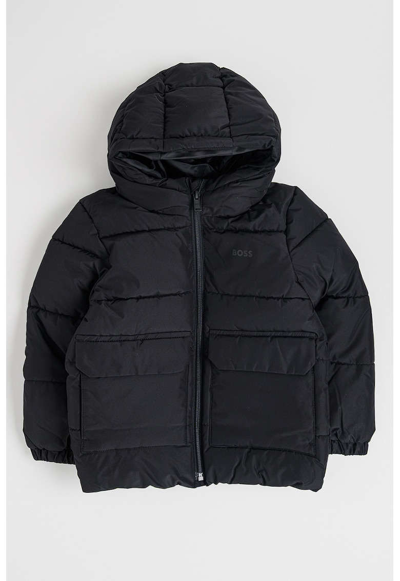 Oferte la Geaca matlasata cu gluga - Negru