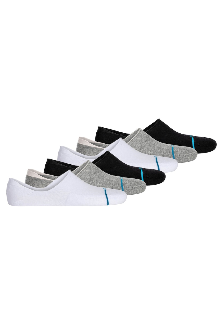 Oferte la Set de sosete unisex foarte scurte - 6 perechi - Alb/Negru/Gri