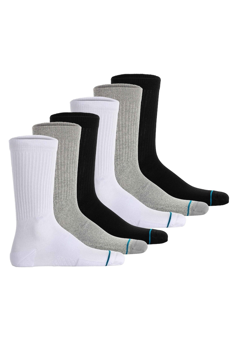 Oferte la Set de sosete unisex - 6 perechi - Alb/Negru/Gri