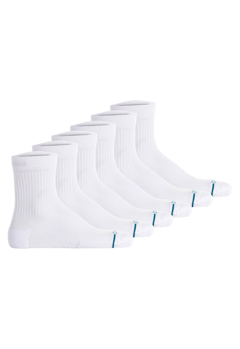 Oferte la Set de sosete scurte unisex - 6 perechi - Alb