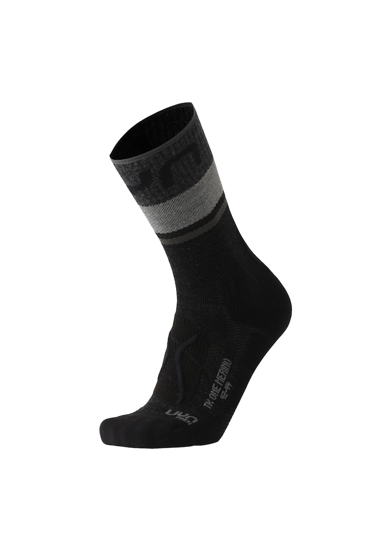 Oferte la Sosete din amestec de lana cu logo - pentru drumetii - Negru/Gri