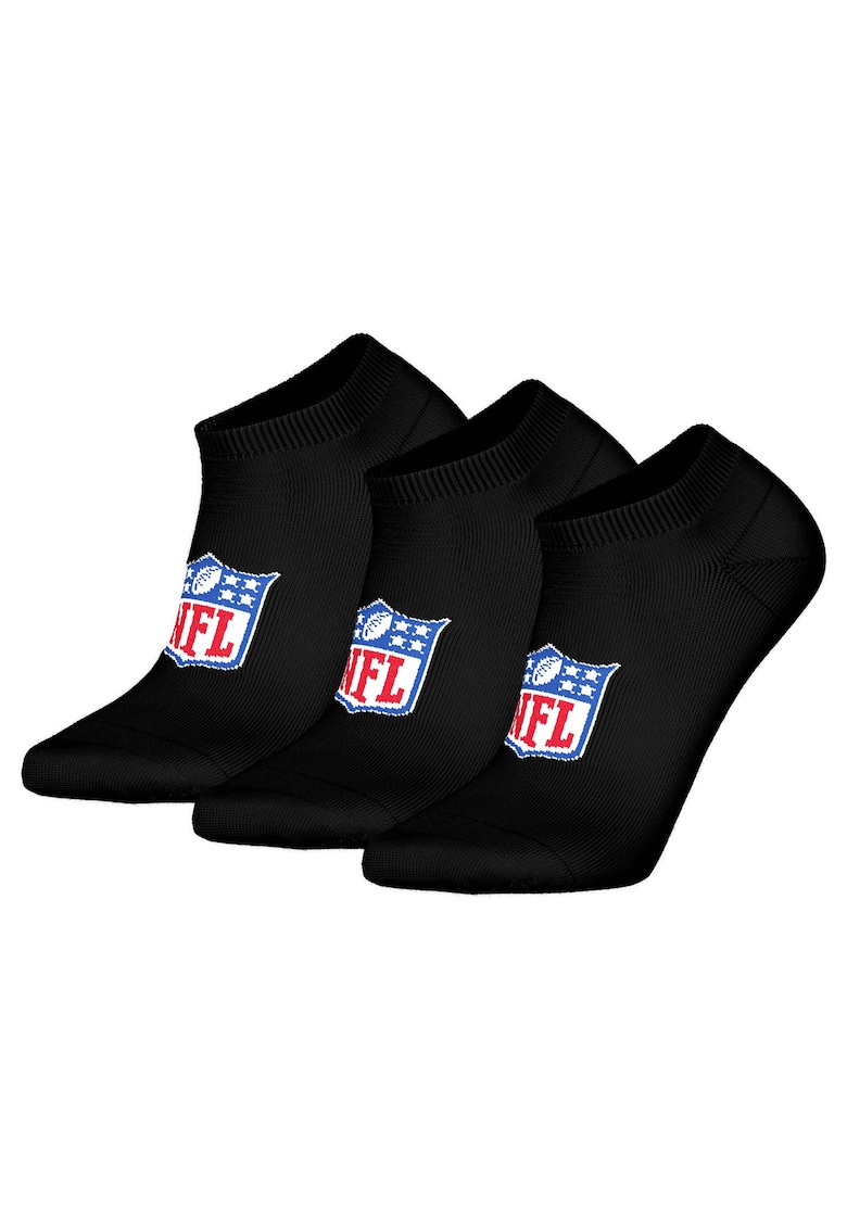 Oferte la Set de sosete pana la glezna - unisex - cu logo - 3 perechi - Negru