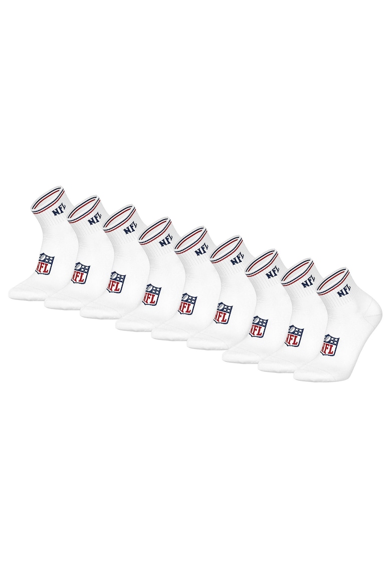 Oferte la Set de sosete pana la glezna unisex - 9 perechi - Alb
