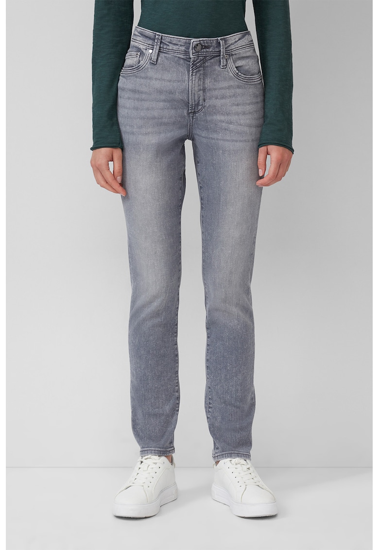 Oferte la Blugi crop slim fit - Gri deschis