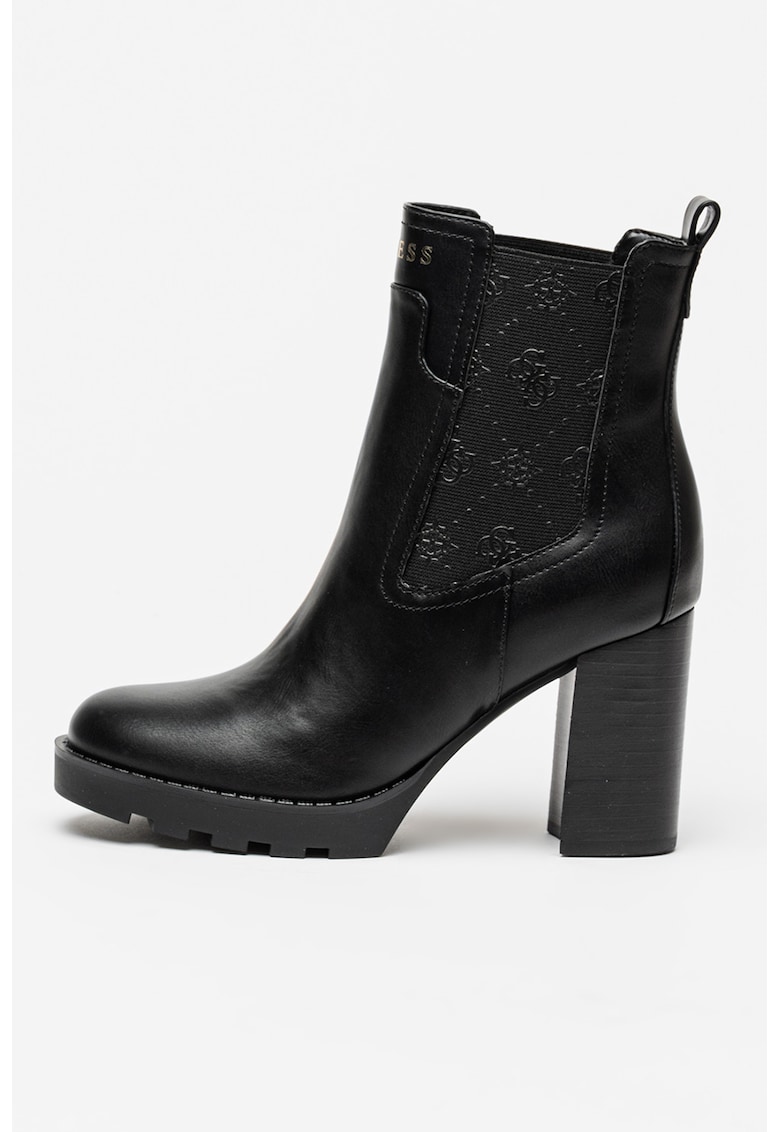 Oferte la Botine Chelsea de piele ecologica Nealle - Negru