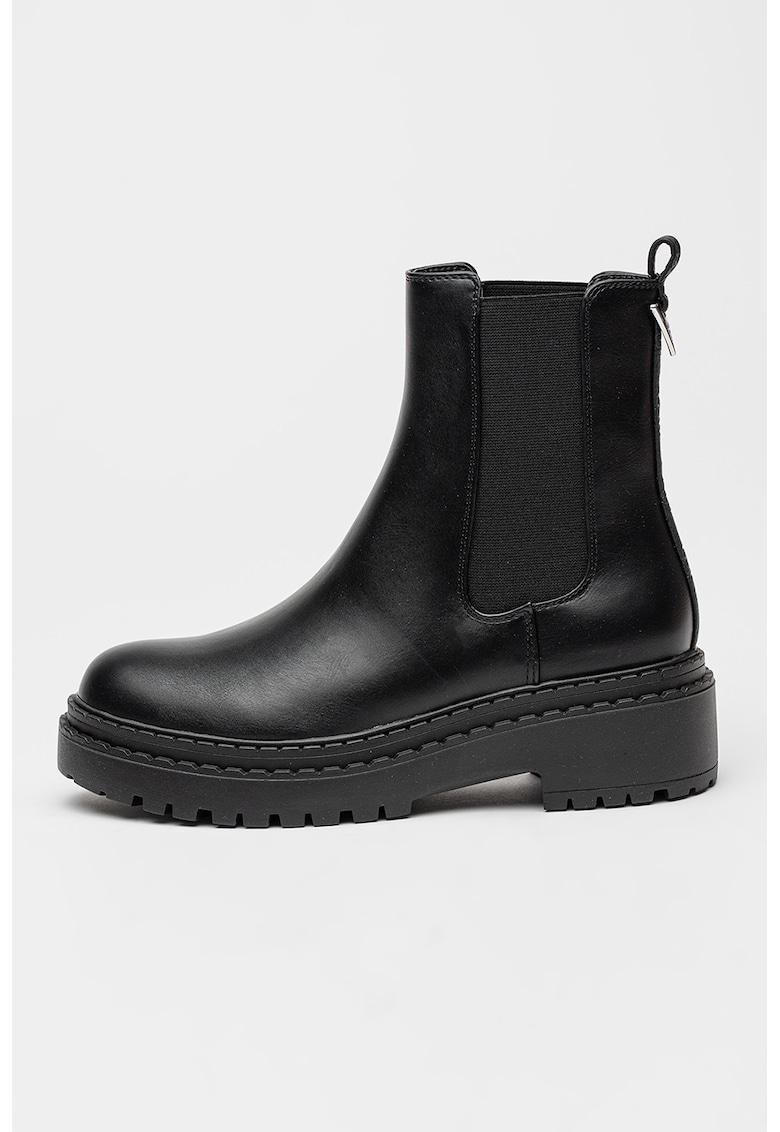 Oferte la Ghete Chelsea de piele ecologica - Negru