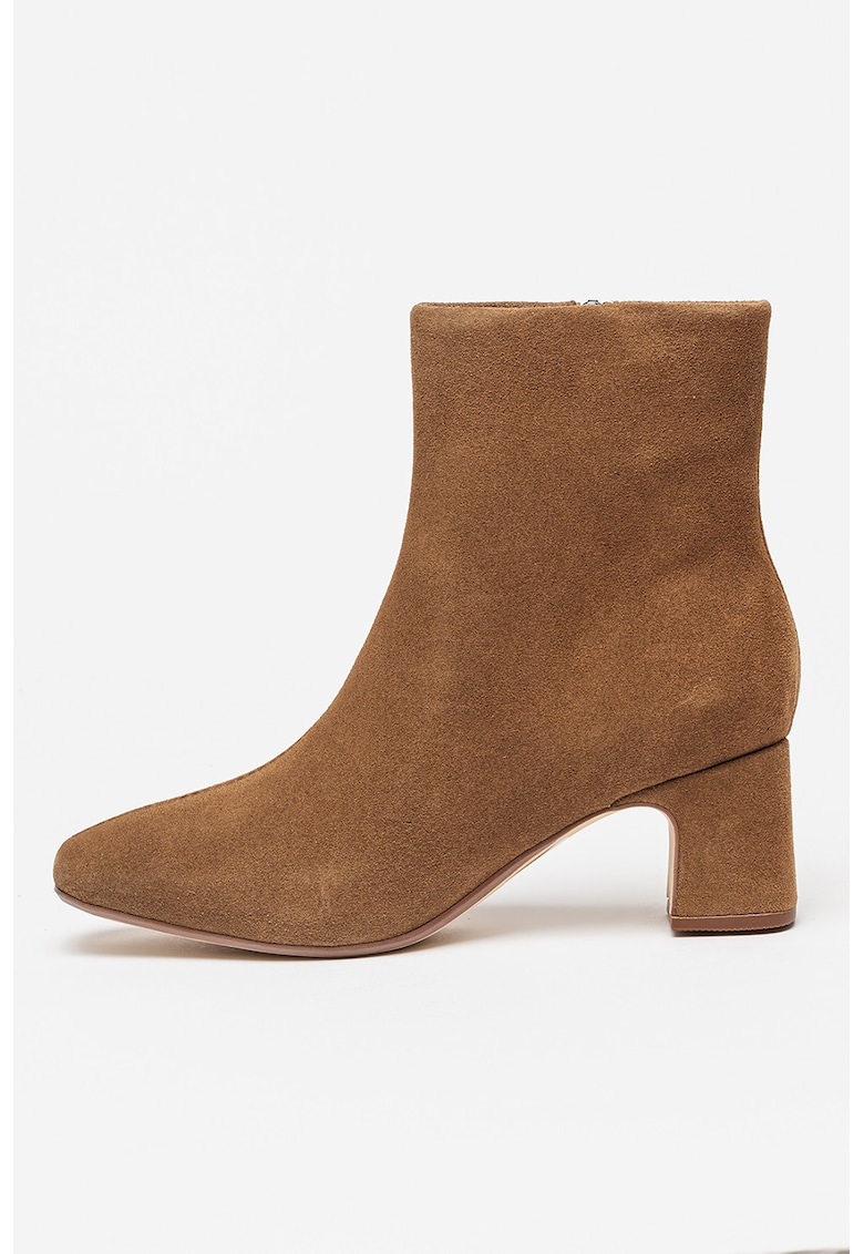 Oferte la Botine de piele intoarsa Fernie - Maro taupe