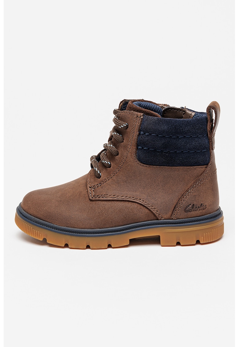 Oferte la Ghete de piele si piele intoarsa Lorcam - Albastru inchis/Maro inchis/Caramel