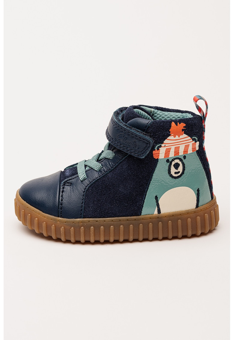 Oferte la Botine cu piele intoarsa si sireturi elastice Cove - Bleumarin
