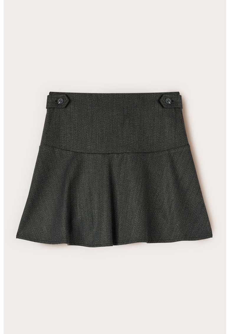 Oferte la Fusta mini cu benzi cu nasturi - Gri antracit