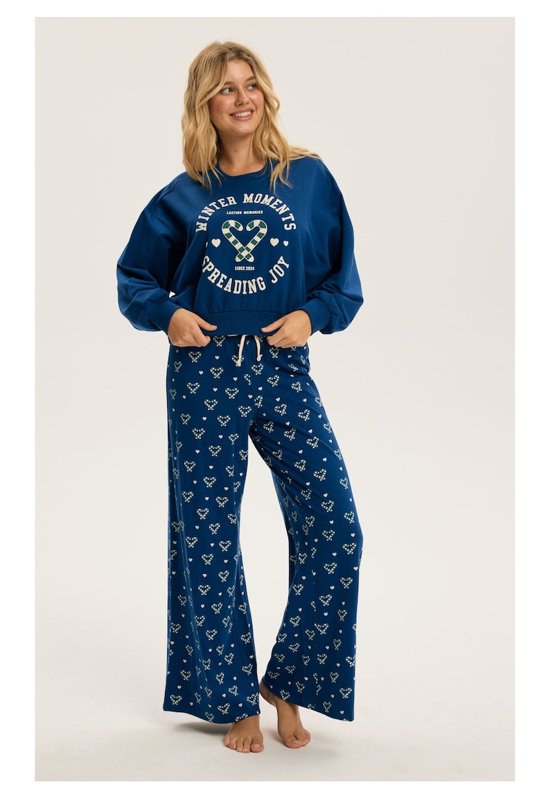 Oferte la Pijama dama Albastru Berry - Craciun