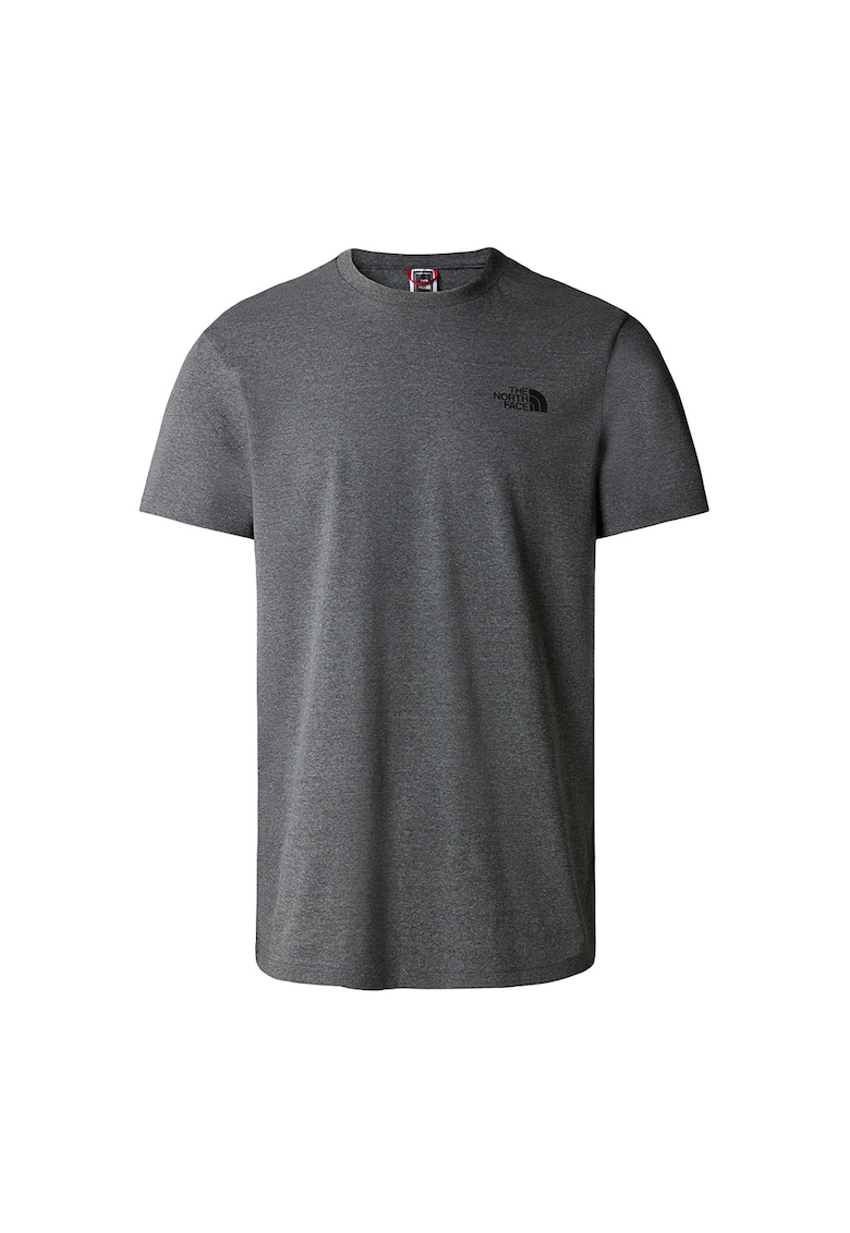 Oferte la Tricou din bumbac cu detaliu logo pe piept Simple Dome - Gri inchis