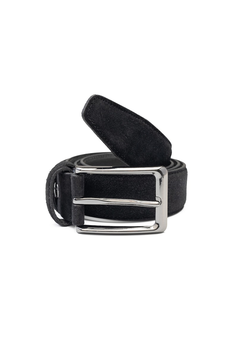 Oferte la Curea din piele naturala Simple Line - Negru -