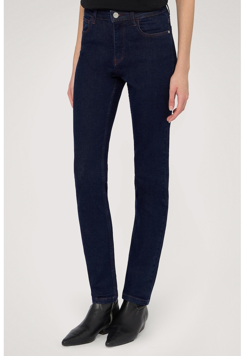 Oferte la Blugi slim fit cu talie inalta - Albastru ultramarin