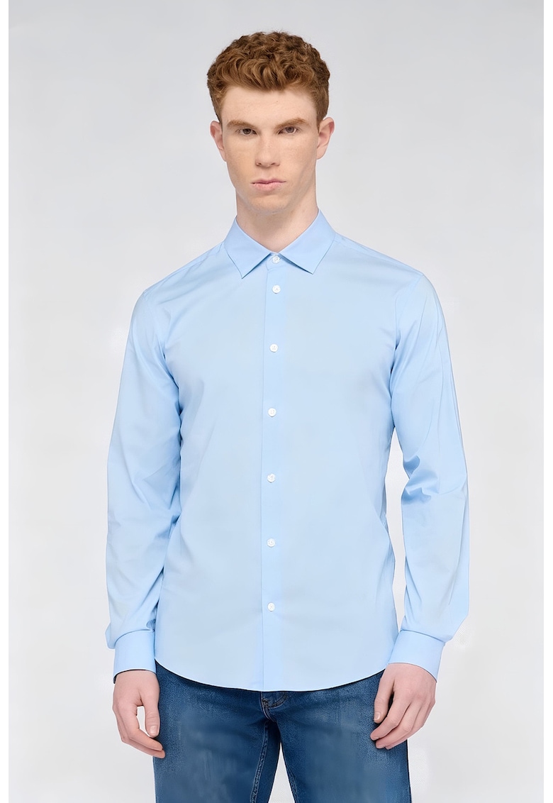 Oferte la Camasa uni regular fit - Albastru pastel
