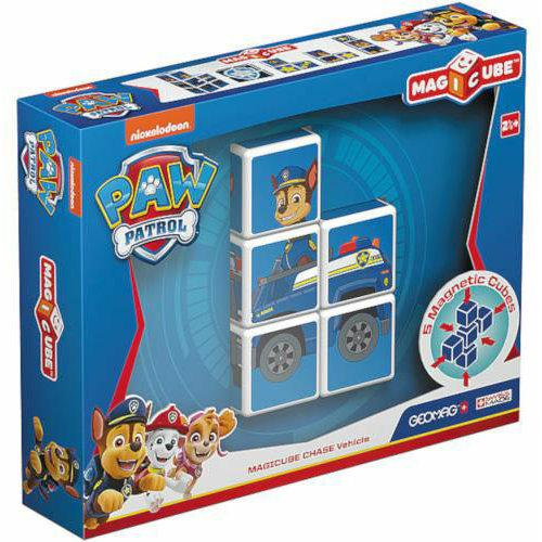Oferte la Set de constructie magnetic Magicube Paw Patrol Chase Politistul 5 piese