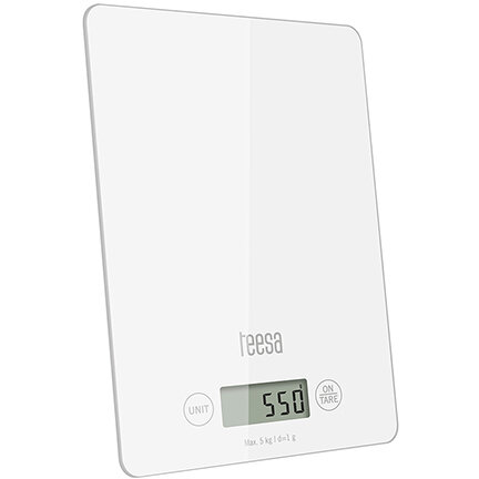 Oferte la Cantar Bucatarie Sticla Maxim 5kg Precizie 1g Afisaj LCD Alb