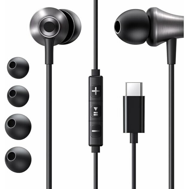 Oferte la Casti EP105 Intraauriculare Butoni Microfon Negru