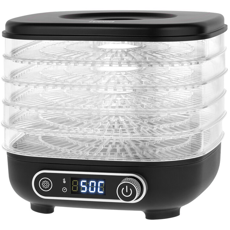 Oferte la Deshidrator Alimente TSA3033 Convectie 5 Tavi Capacitate Totala 0.85KG 300W Negru