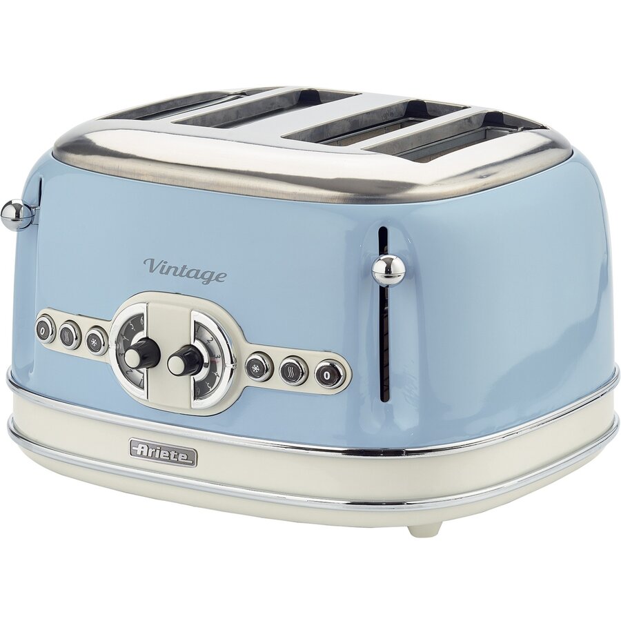 Oferte la Vintage 4-slot toaster 156 (light blue, 1,600 watts, for 4 slices of toast)