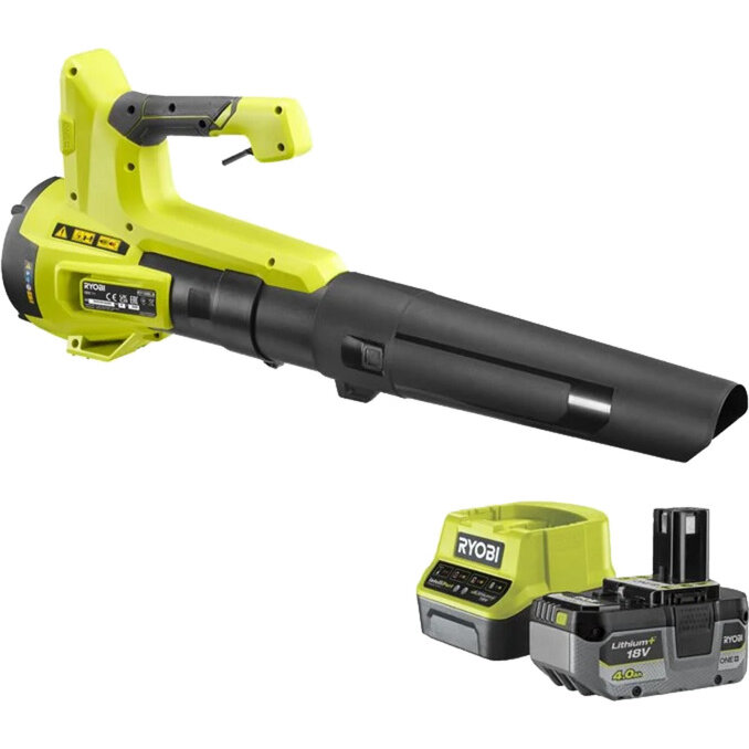 Oferte la Suflanta frunze ONE+ Cordless Leaf Blower RY18BLB-140, 18 Volt (green/black, Li-Ion battery 4.0 Ah)