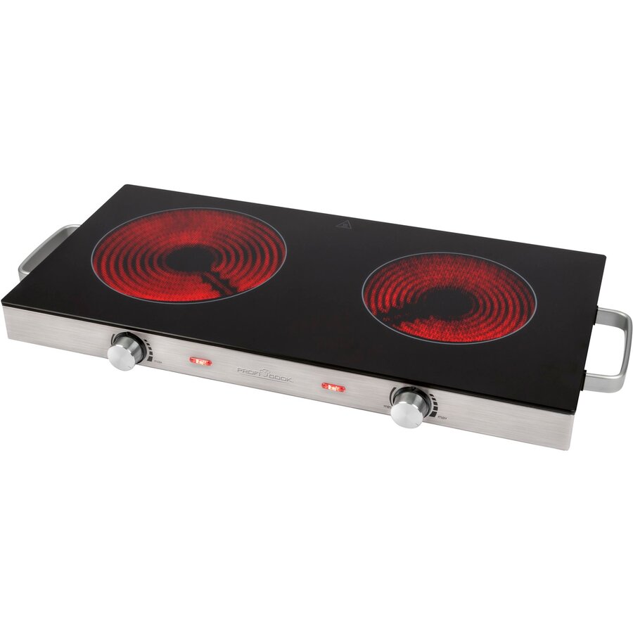 Oferte la infrared double hotplate PC-DKP 1211 (stainless steel, 2,800 watts, Ř 20cm + Ř 16cm)