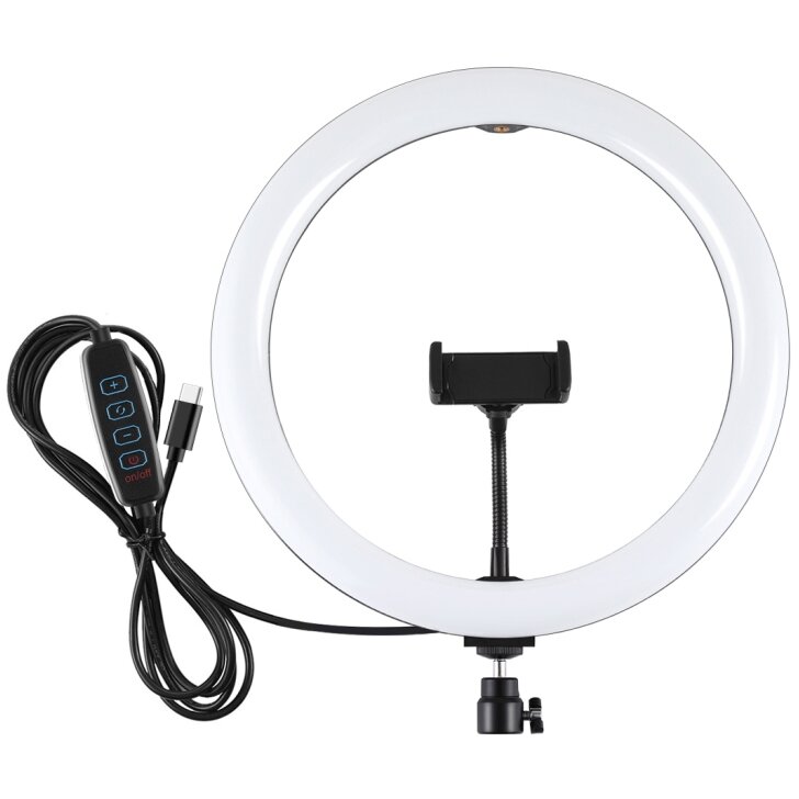 Oferte la Inel LED Foto-Video PU656B Diametru 30 CM Negru/Alb