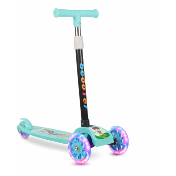 Oferte la Trotineta Pliabila 3 Roti cu Lumini Multicolore Led Reglare Inaltime Verde