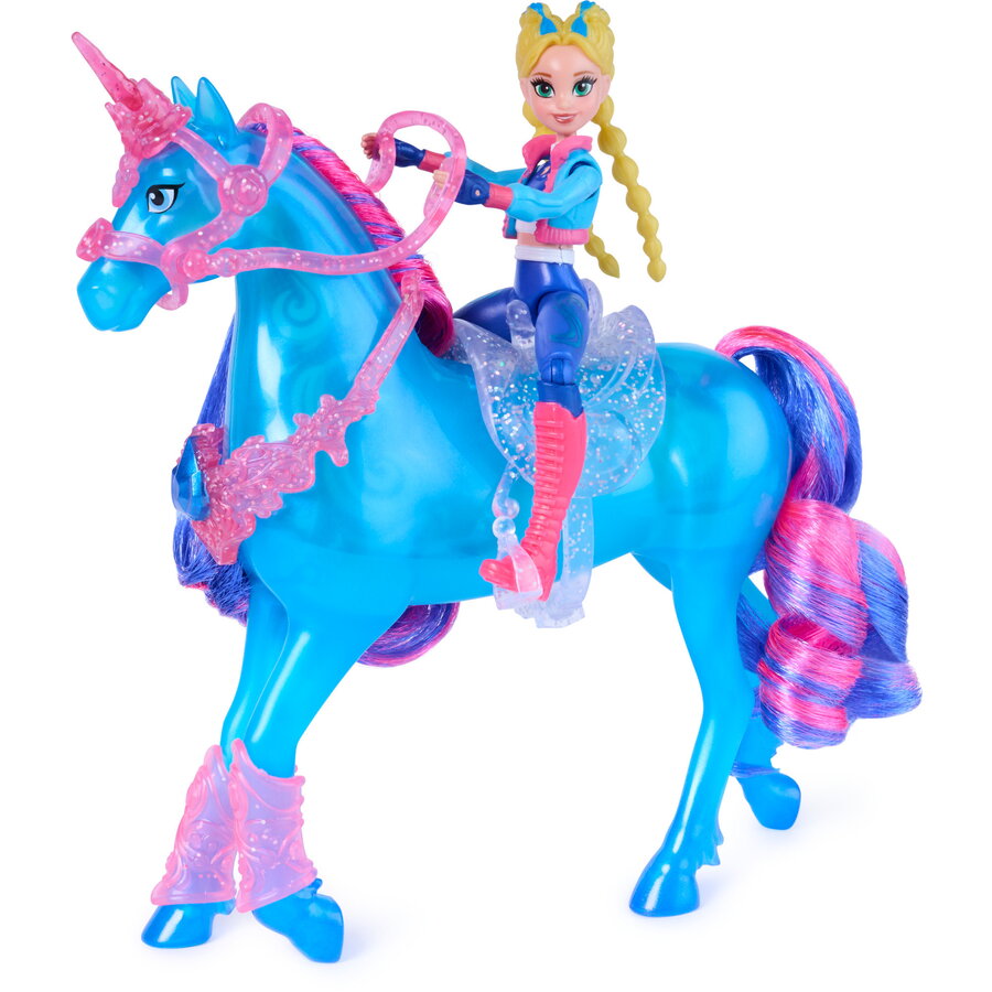 Oferte la Jucarie Unicorn Academy - Train and Glow River with Isabel Set (with light function and training accessories)