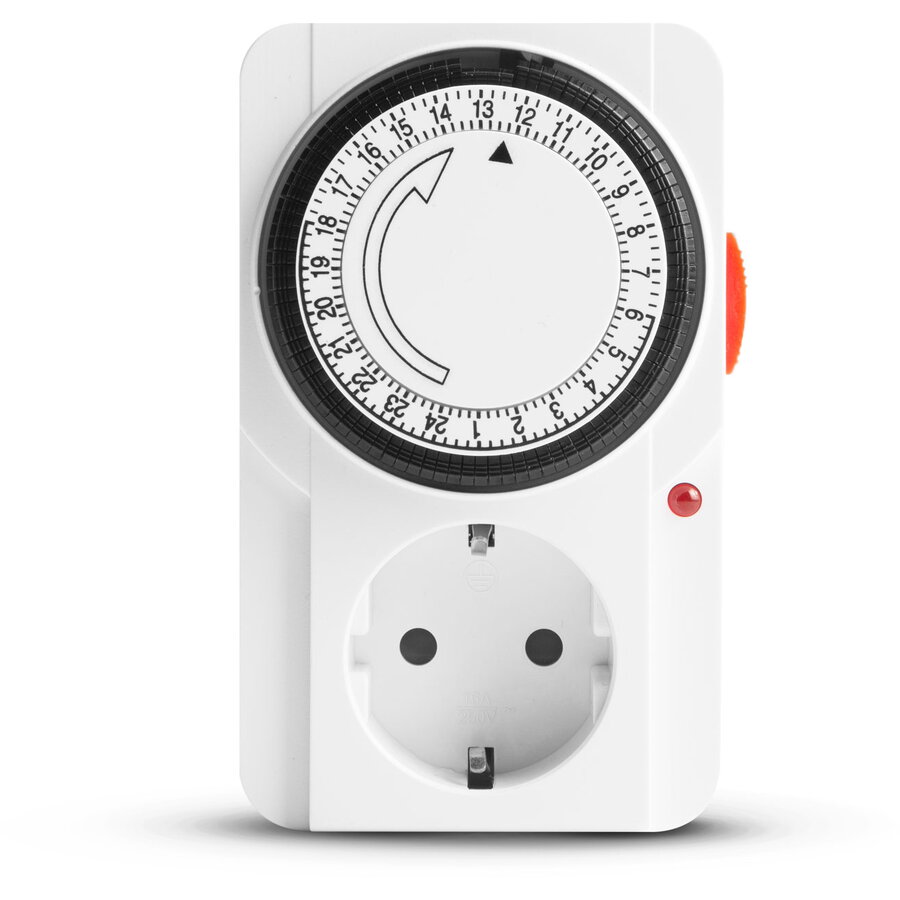 Oferte la Priza cu Temporizator Analogic 24h 16A 3680W Programare 15 Min LED Alb