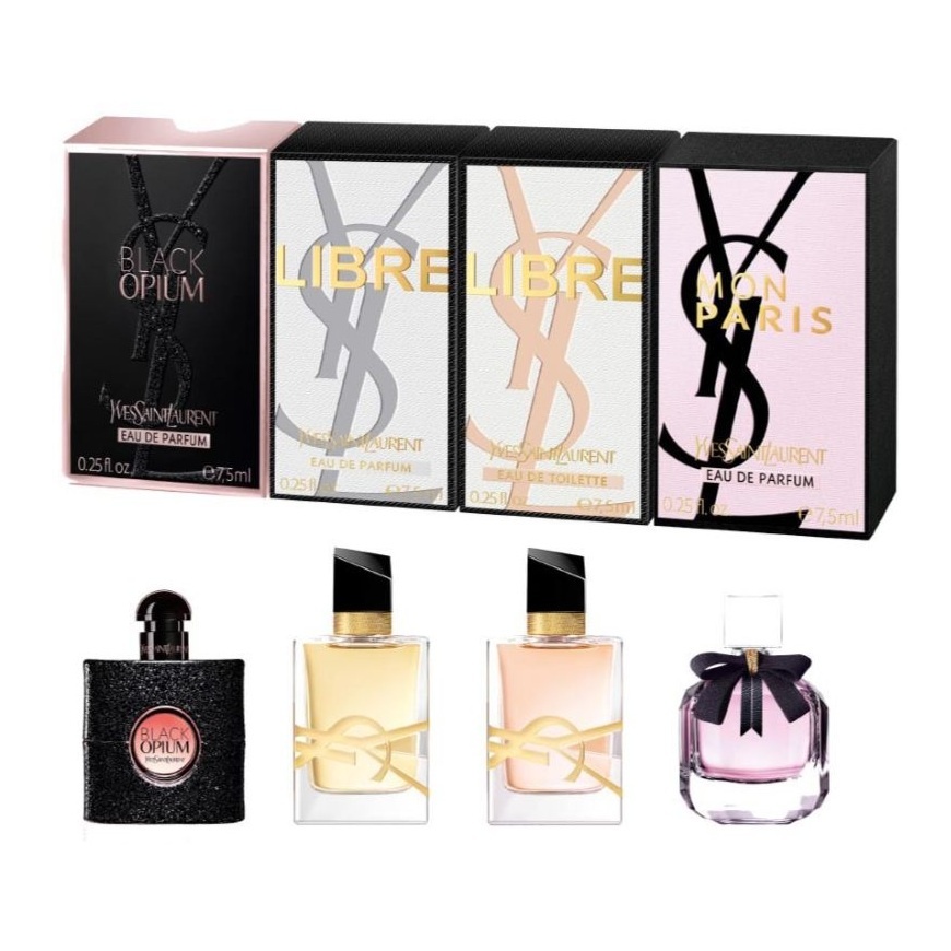 Oferte la Set cadou Yves Saint Laurent Eau de Parfum Mon Paris, Libre Intense, Libre, Black Opium, 4 x 7,5ml