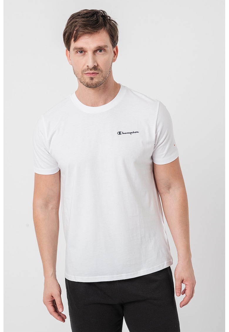 Oferte la Tricou din bumbac cu detalii logo Basic - Alb